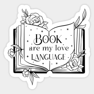 Book Are My Language Sticker